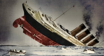 Der Untergang der Lusitania, 7. Mai 1915 von Unbekannt