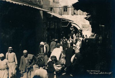Die Straße namens Gerade, Damaskus, Syrien, 1936 von Unbekannt