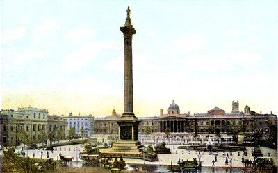 Trafalgar Square und Nelsonsäule, London, 20. Jahrhundert von Unbekannt