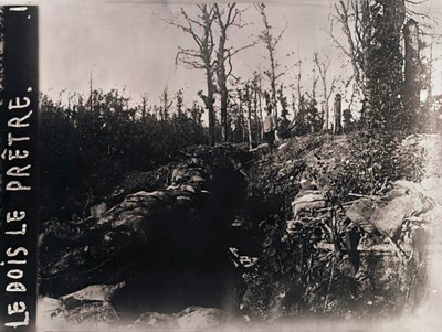 Schützengräben, Bois-le-Prêtre, Lothringen, Nordfrankreich, ca. 1914-1918 von Unbekannt
