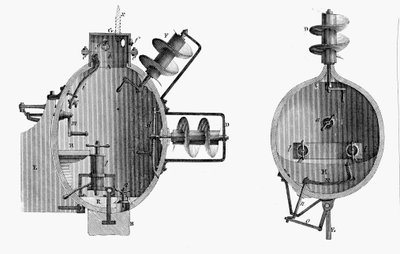 Turtle, U-Boot entworfen von David Bushnell, 1787 von Unbekannt