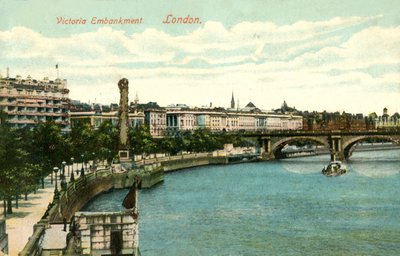 Victoria Embankment - London, 1906 von Unbekannt