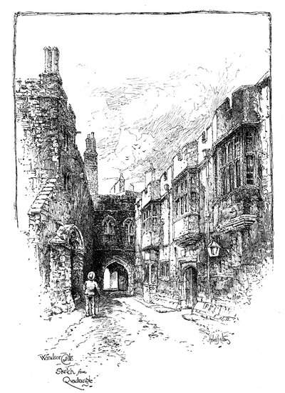 Blick vom Innenhof, Windsor Castle, ca. 1888 von Unbekannt