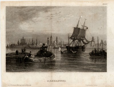 Ansicht von Archangelsk, 1833 von Unbekannt