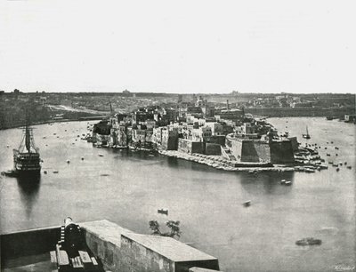 Blick auf den Hafen, Valletta, Malta, 1895 von Unbekannt