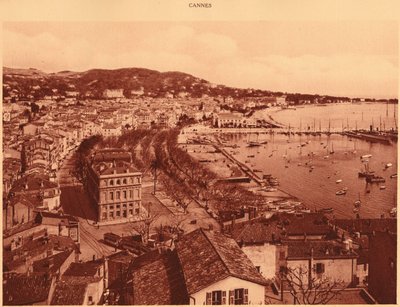 Blick vom Mont Chevalier, Cannes, 1930 von Unbekannt