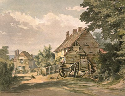 Dorfhäuser, um 1900 von Unbekannt