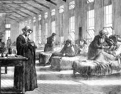 Station im Hampstead-Pockenkrankenhaus, 1871 von Unbekannt