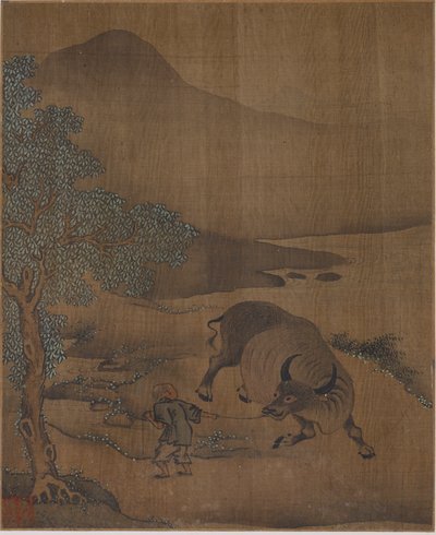 Wasserbüffel und Hirtenjunge, möglicherweise Ming-Dynastie, 1368-1644 von Unbekannt