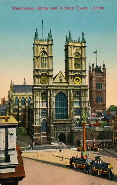 Westminster Abbey und Victoria Tower, London von Unbekannt