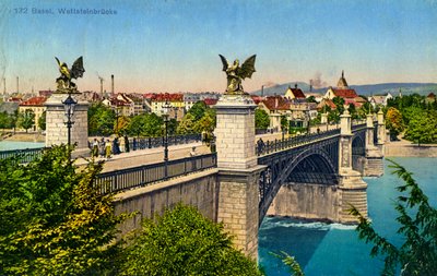 Wettsteinbrücke, Basel, Schweiz, ca. 1936 von Unbekannt