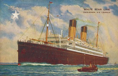 White Star Line. Twin-Screw S.S. Doric, ca. 1920er Jahre von Unbekannt