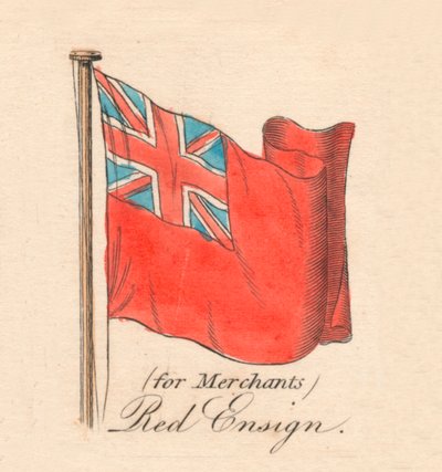 für Kaufleute Rote Handelsflagge, 1838 von Unbekannt