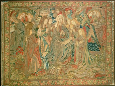 Anbetung des Christkindes (Wandteppich) von Unbekannt Unbekannt