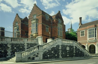 Außenansicht der Harrow School, Middlesex von Unbekannt Unbekannt