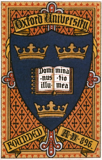 Wappen der Universität Oxford von Unbekannt Unbekannt