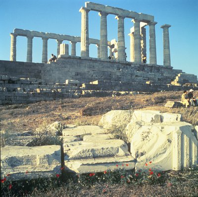 Der Tempel des Poseidon, ca. 430 v. Chr. von Unbekannt Unbekannt