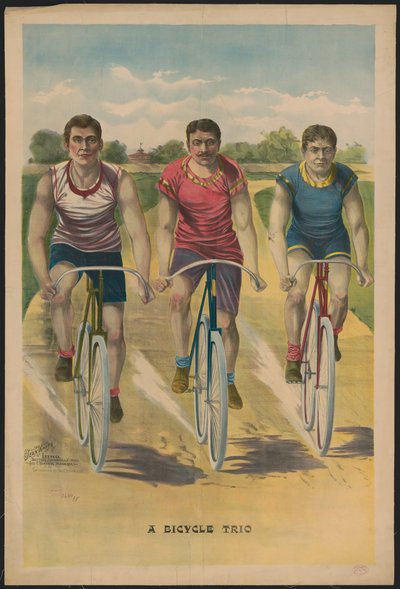 Ein Fahrradtrio von Unbekannter Künstler