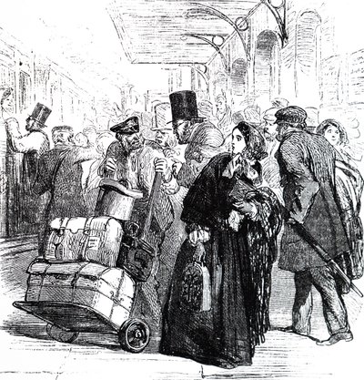 Ein chaotischer Zustand des Bahnhofs von Birmingham von Unbekannter Künstler