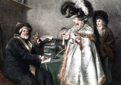 Beim Astrologen, ca. 1750-1800 von Unbekannter Künstler