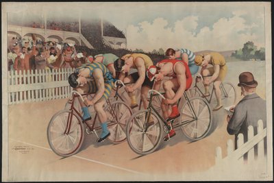 Fahrradrennszene von Unbekannter Künstler