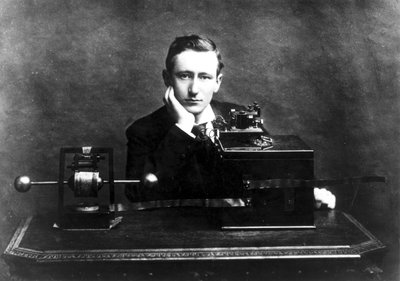 Guglielmo Marconi, italienischer Radiopionier, ca. 1900 von Unbekannt