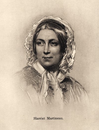 Harriet Martineau - Porträt von Unbekannter Künstler