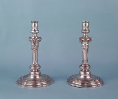 Louis XV Silberleuchter von Unbekannt