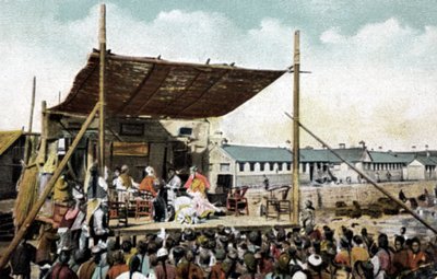 Chinesisches Freilufttheater (Postkarte) von Unbekannter Künstler