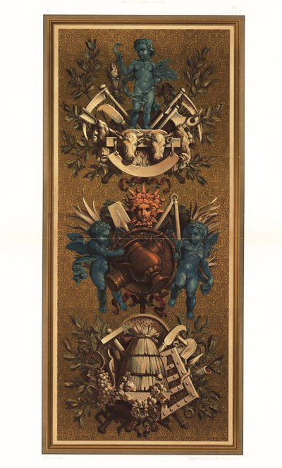Rokoko-Wandpaneele im Louvre, Paris von Unbekannter Künstler