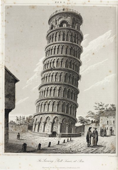 Der schiefe Glockenturm von Pisa von Unbekannt