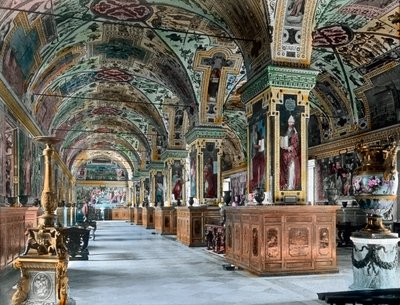 Die Vatikanische Bibliothek von Unbekannter Künstler