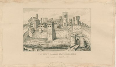 Tutbury Castle: Stahlstich, 1620 von Unbekannt