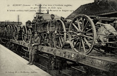 Erster Weltkrieg: Englischer Artilleriezug von Unbekannter Künstler