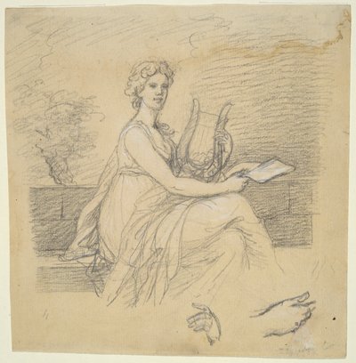 Frau mit Lyra von Unknown