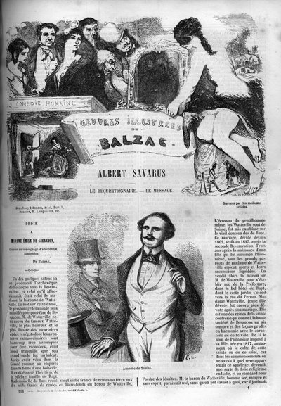 Titelblatt für den Roman „Albert Savarus“ von Unknown artist