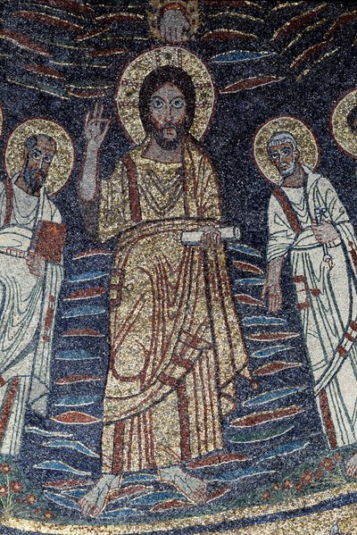 Detail von Jesus (Mosaik, 821) von Unknown artist