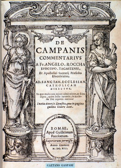Frontispiz von De campanis von Rocca von Unknown artist