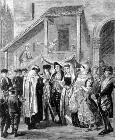 Jüdische Hochzeit in Deutschland von Unknown artist