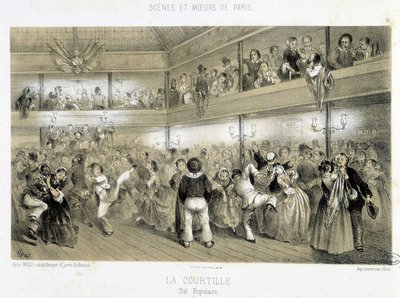 La Courtille: Volksball - 19. Jahrhundert von Unknown artist