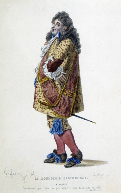 Herr Jourdain in Molières „Le bourgeois gentilhomme“ von Unknown artist