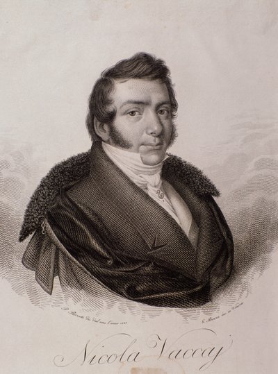 Porträt von Nicola Vaccai (Stich) von Unknown artist