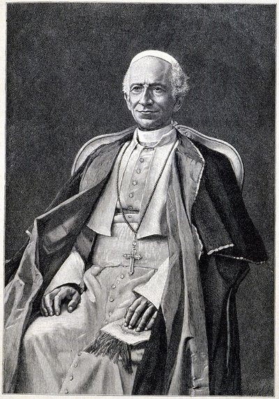 Porträt von Papst Leo XIII (1810-1903) von Unknown artist