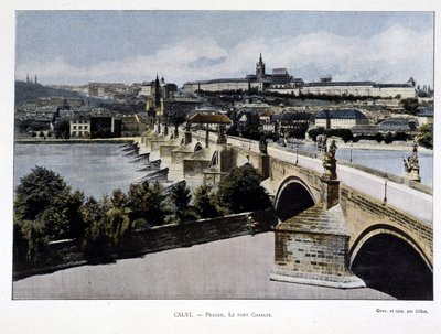 Prag, Karlsbrücke, Ende des 19. Jahrhunderts von Unknown artist