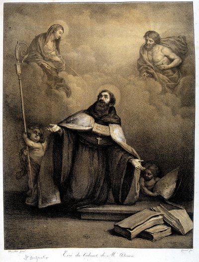 Heiliger Augustinus (354-430) - 19. Jahrhundert von Unknown artist