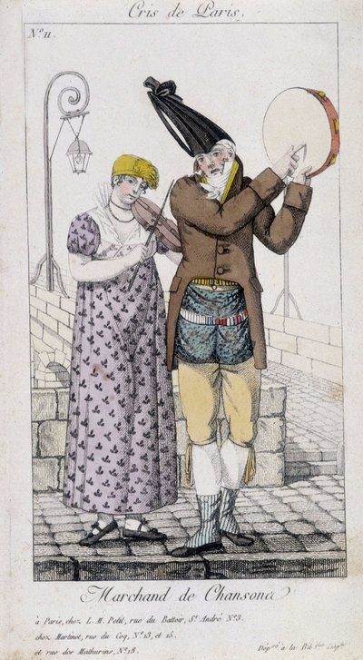 Liedhändler - Gravur von Unknown artist