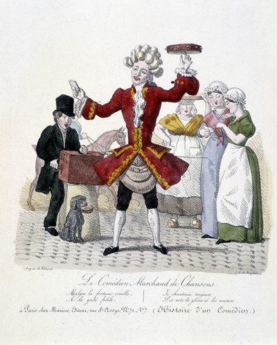 Der Liedhändler Komödiant, ca. 1820 von Unknown artist