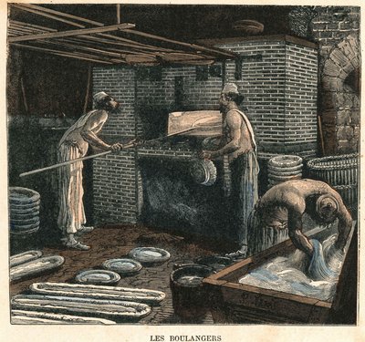 Die Bäcker. Illustration des 19. Jahrhunderts, Sammlung Bianchetti. von Unknown artist