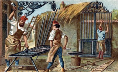Das Handwerk des Schlossers im Jahr 1793. von Unknown artist