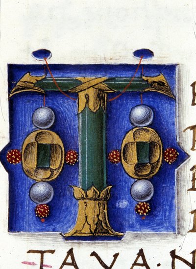 Alphabet: miniaturisierter Buchstabe T von Unknown artist